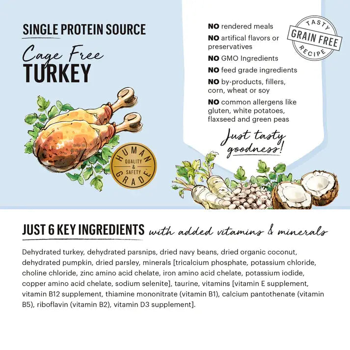 The Honest Kitchen Dehydrated Limited Ingredient Turkey Recipe Dog Food The Honest Kitchen