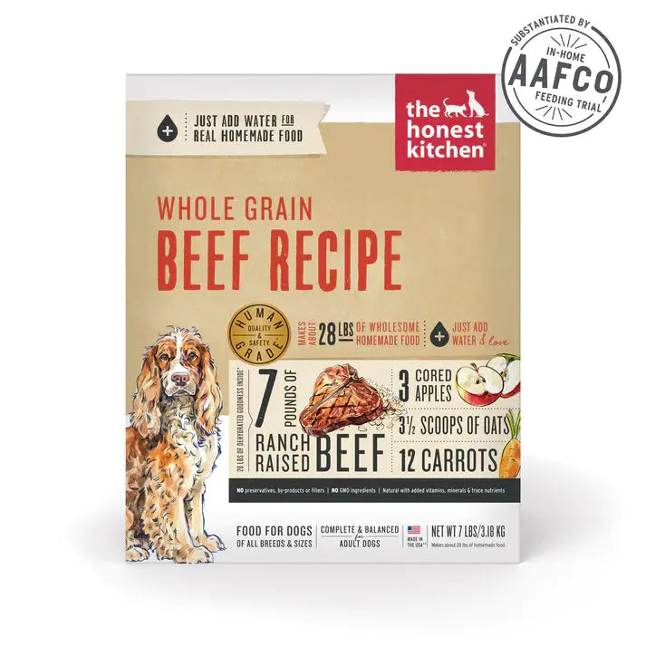 The Honest Kitchen Dehydrated Whole Grain Beef Recipe Dog Food The Honest Kitchen