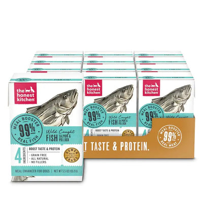 The Honest Kitchen Meal Booster: 99% Salmon & Pollock Wet Dog Food Topper 12/5.5oz The Honest Kitchen