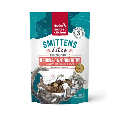 The Honest Kitchen Smittens Bites Simply Dehydrated Herring & Cranberry Recipe Natural Treats for Cats 2oz The Honest Kitchen