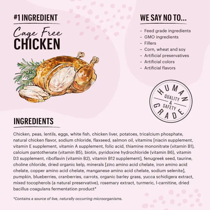 The Honest Kitchen Whole Food Clusters Grain Free Chicken & Fish Dry Cat Food The Honest Kitchen