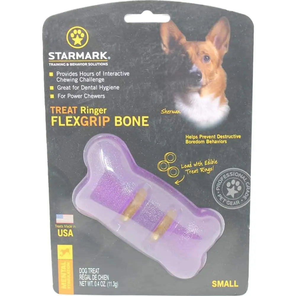 Treat Ringer Flexgrip Bone Starmark Pet