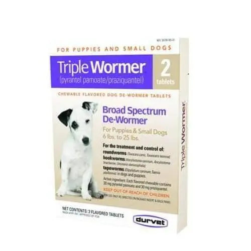 Triple Wormer Broad Spectrum De-wormer For Dogs Durvent
