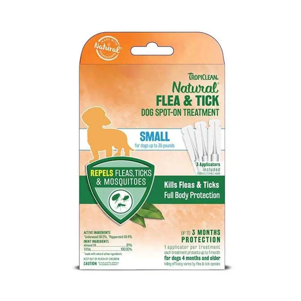 Tropiclean® Natural Flea & Tick Spot On Treatment for Dog 3 Count Tropiclean®