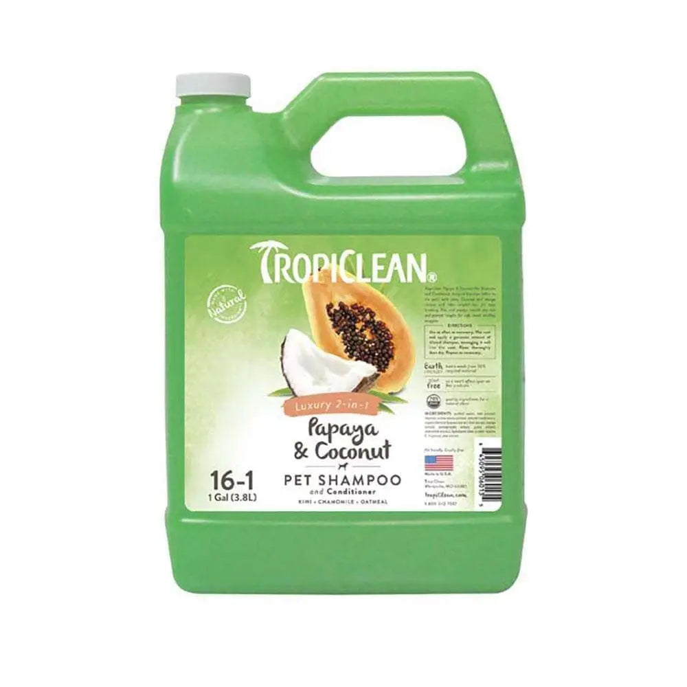 Tropiclean® Papaya & Coconut Pet Shampoo & Conditioner 1 Gal Tropiclean®
