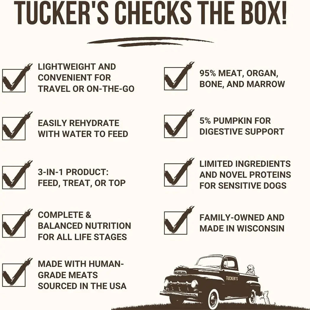Tucker's® Pork-Bison-Pumpkin Formula Freeze-Dried Dog Food, 14 Oz Tucker's