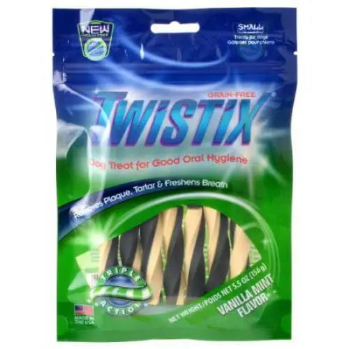 Twistix Grain Free Vanilla Mint Flavor Dog Treats Twistix