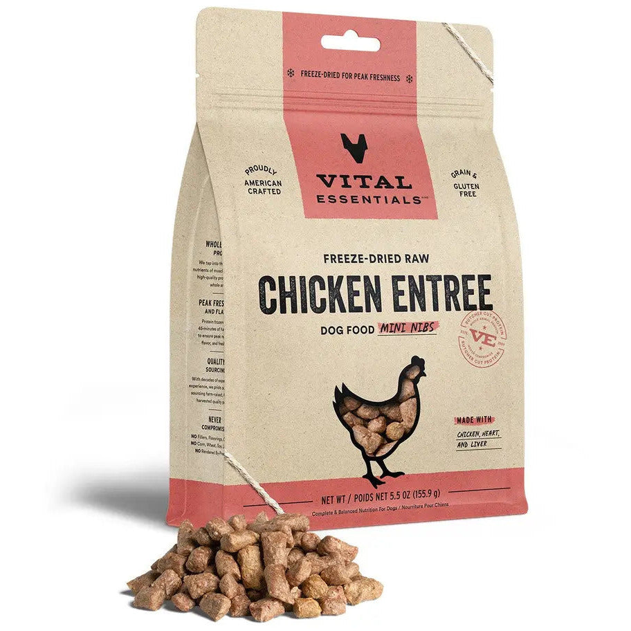 Vital Essentials® Freeze-Dried Raw Chicken Entree Dog Food Mini Nibs Vital Essentials®