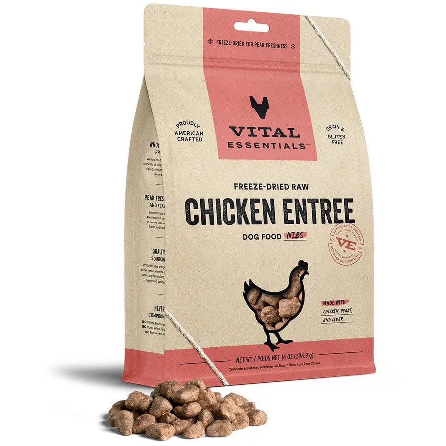 Vital Essentials® Freeze-Dried Raw Chicken Entree Dog Food Nibs, 14 oz Vital Essentials®