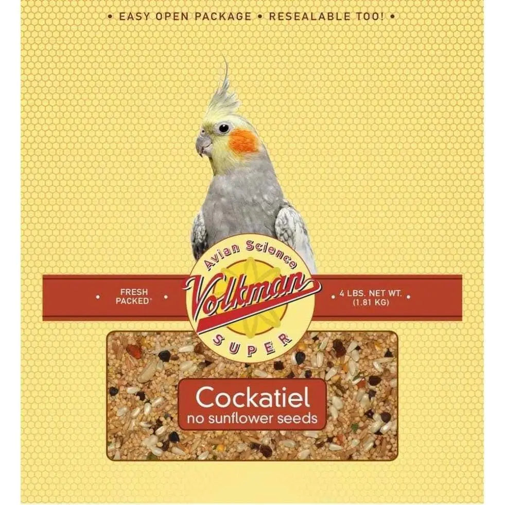 Volkman Seed Company Avain Science Super Cockatiel Food Bird Treat without Sunflower Seed Volkman Seed Company