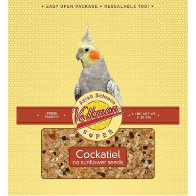 Volkman Seed Company Avain Science Super Cockatiel Food Bird Treat without Sunflower Seed Volkman Seed Company