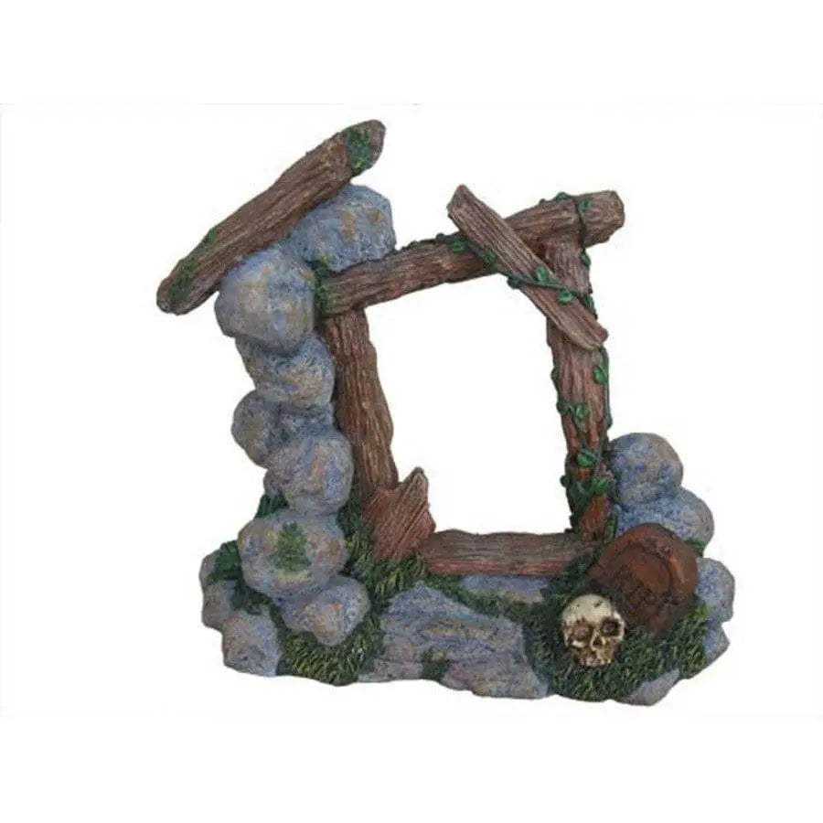 Weco Products Wecorama Catacombs Spooky Gate Aquarium Ornament Multi-Color Weco CPD