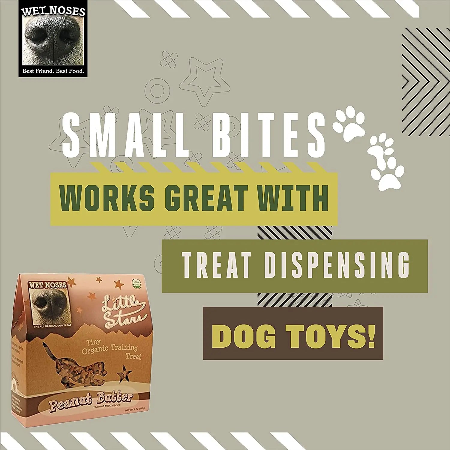 Wet Noses Little Stars Organic Dog Training Treats 9 oz