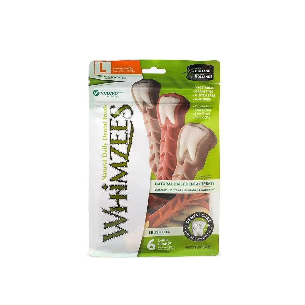 Whimzees Large Gluten Free Toothbrush Dog Dental Chews 12.7 Oz Whimzees