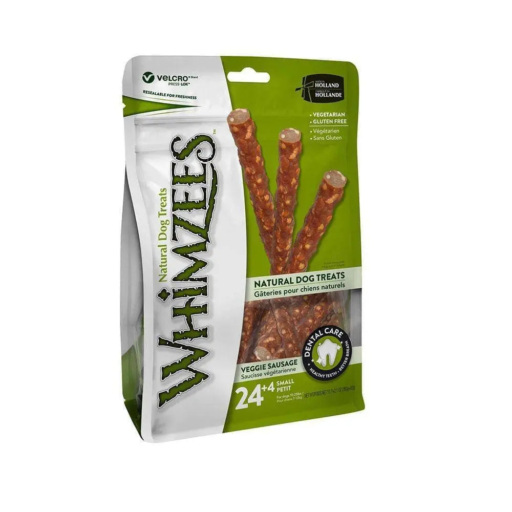 Whimzees Small Gluten Free Veggie Sausage Dog Dental Chews 14.8 Oz Whimzees