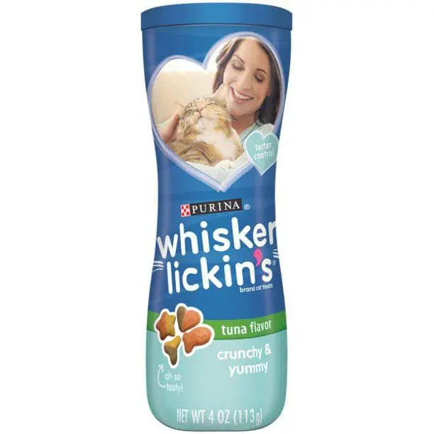 Whisker Lickin's Crunchy Tuna Canister Cat 4 oz Purina