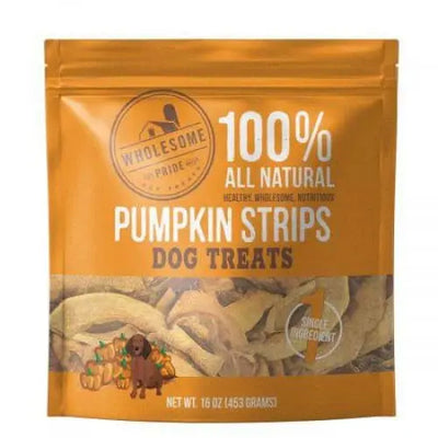 Wholesome Pride All Natural Pumpkin Strips Dog Treats Wholesome Pride