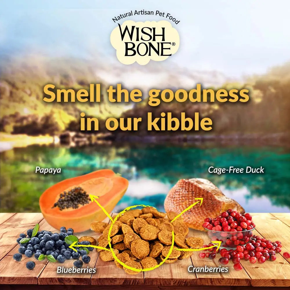 Wishbone Grain Free Lake  Cage-free New Zealand Duck Dry Dog Food Wishbone