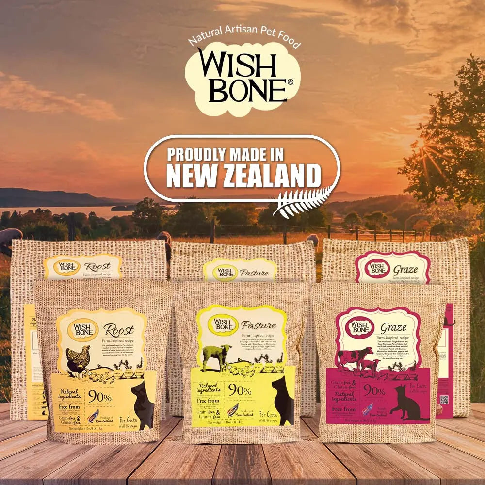 Wishbone Grain Free Pasture Grass-fed New Zealand Lamb Dry Cat Food Wishbone