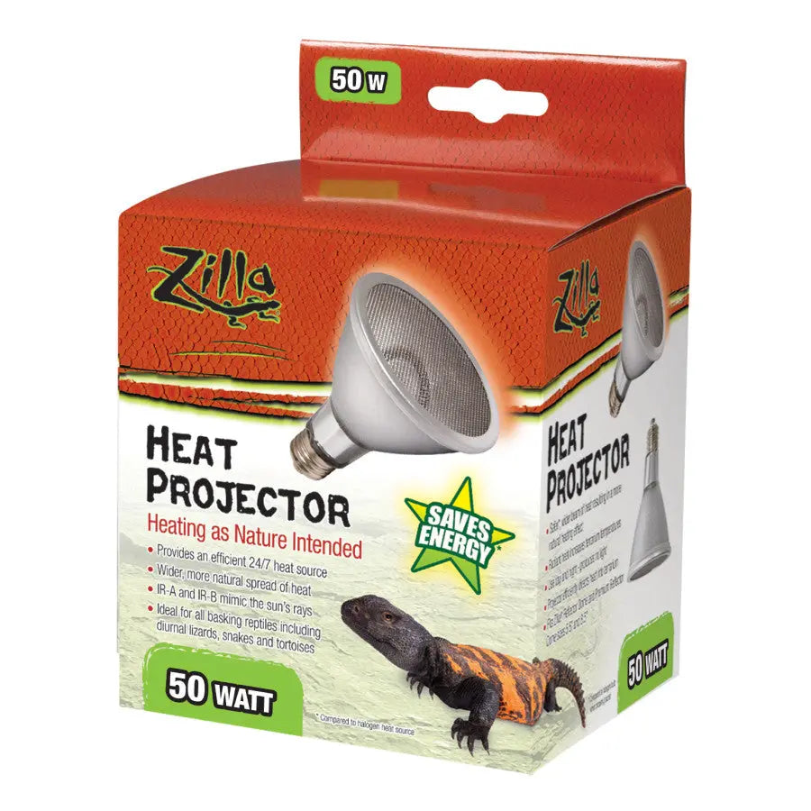 Zilla Heat Projector Deep Heat Lamp Infrared Heater Light for Reptile and Amphibian Pet Zilla