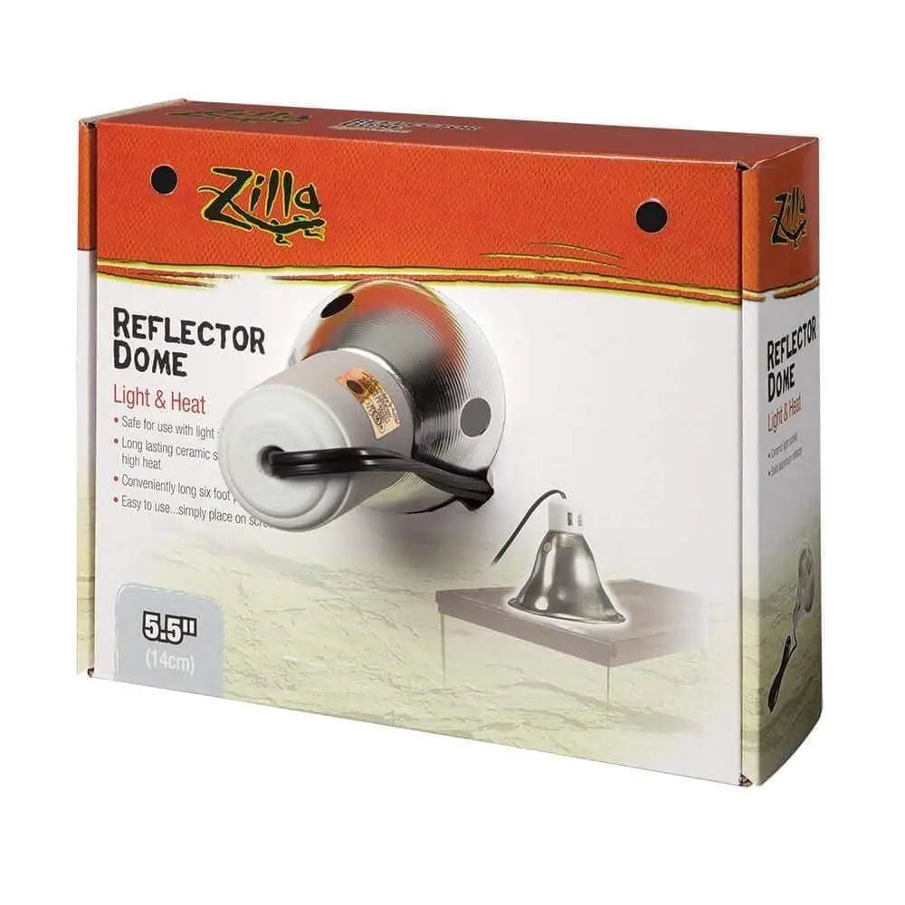 Zilla® Fluorescent/Incandescent Reflector Dome Silver Color 5.5 Inch Zilla®