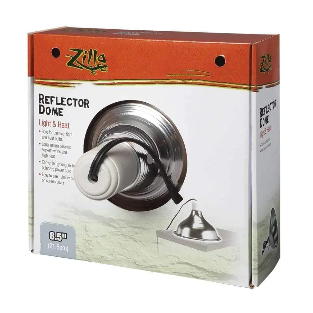 Zilla® Fluorescent/Incandescent Reflector Dome Silver Color 8.5 Inch Zilla®