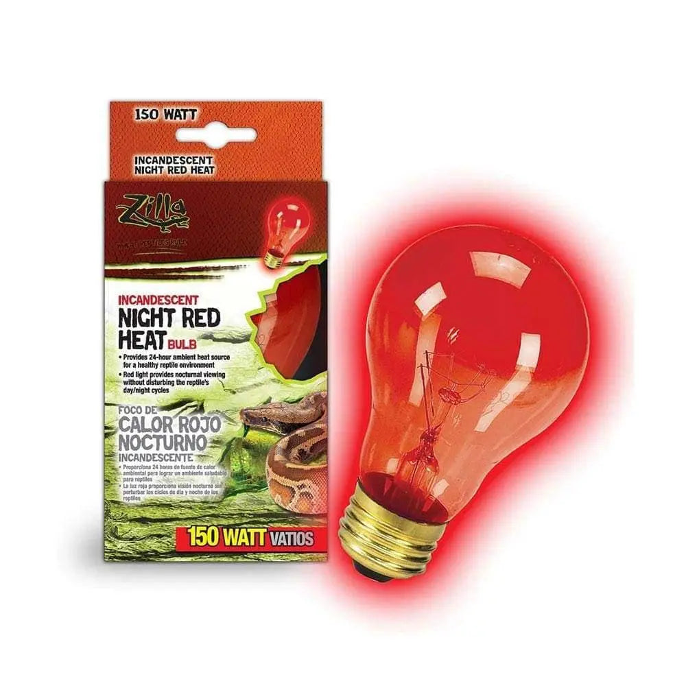 Zilla® Incandescent Spot Bulb 150 Watt Night Red Color 1.375 X 1.375 X 5.625 Inch Zilla®