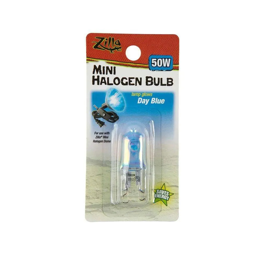 Zilla® Mini Halogen Bulb 50 Watt Day Blue Color 2.5 X 0.75 X 4 Inch Zilla®