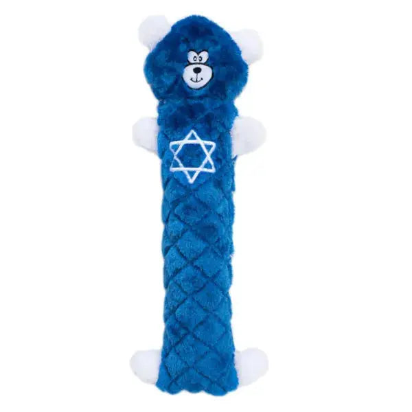 Zippy Paws Hanukkah Jigglerz Blue Bear Dog Toys Zippy Paws