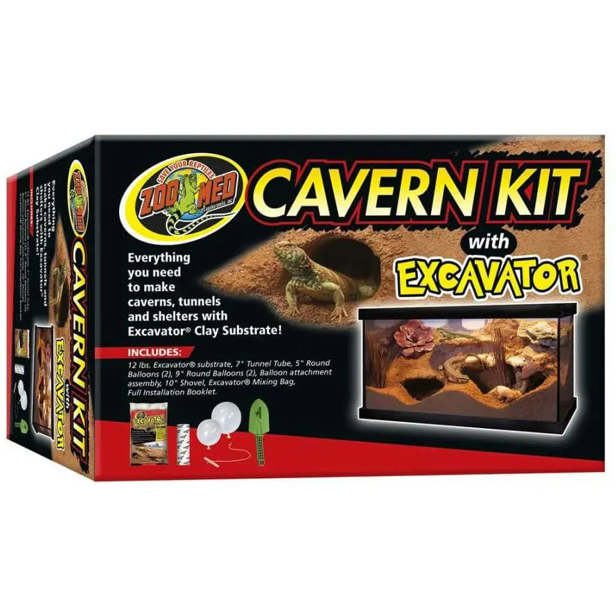 Zoo Med Cavern Kit with Excavator Clay Burrowing Substrate Zoo Med Laboratories CPD