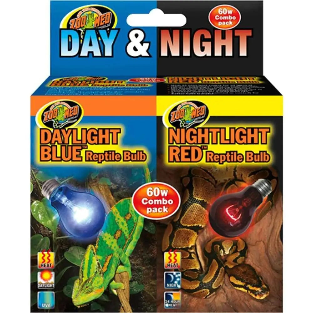 Zoo Med Day & Night Reptile Bulbs Combo Pack Zoo Med Laboratories