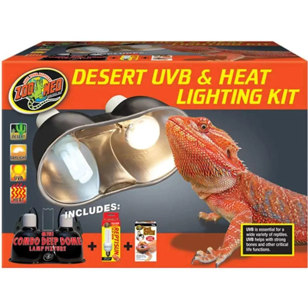 Zoo Med Desert UVB & Heat Lighting Kit Zoo Med Laboratories