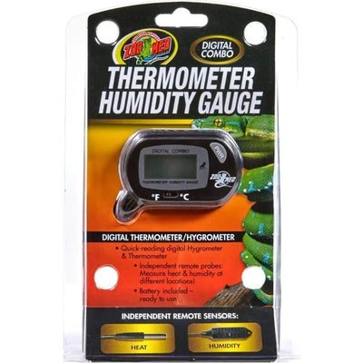 Zoo Med Digital Combo Thermometer Humidity Gauge Black Zoo Med Laboratories