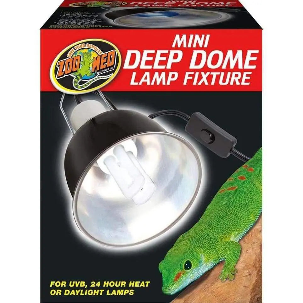 Zoo Med Mini Deep Dome Lamp Fixture - Black Zoo Med Laboratories