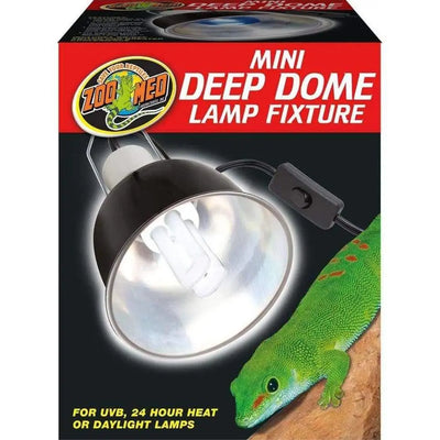 Zoo Med Mini Deep Dome Lamp Fixture - Black Zoo Med Laboratories