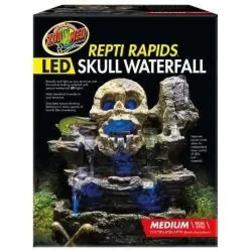 Zoo Med Natural Rock Rapids LED Skull Reptile Waterfall Terrariums Zoo Med Laboratories