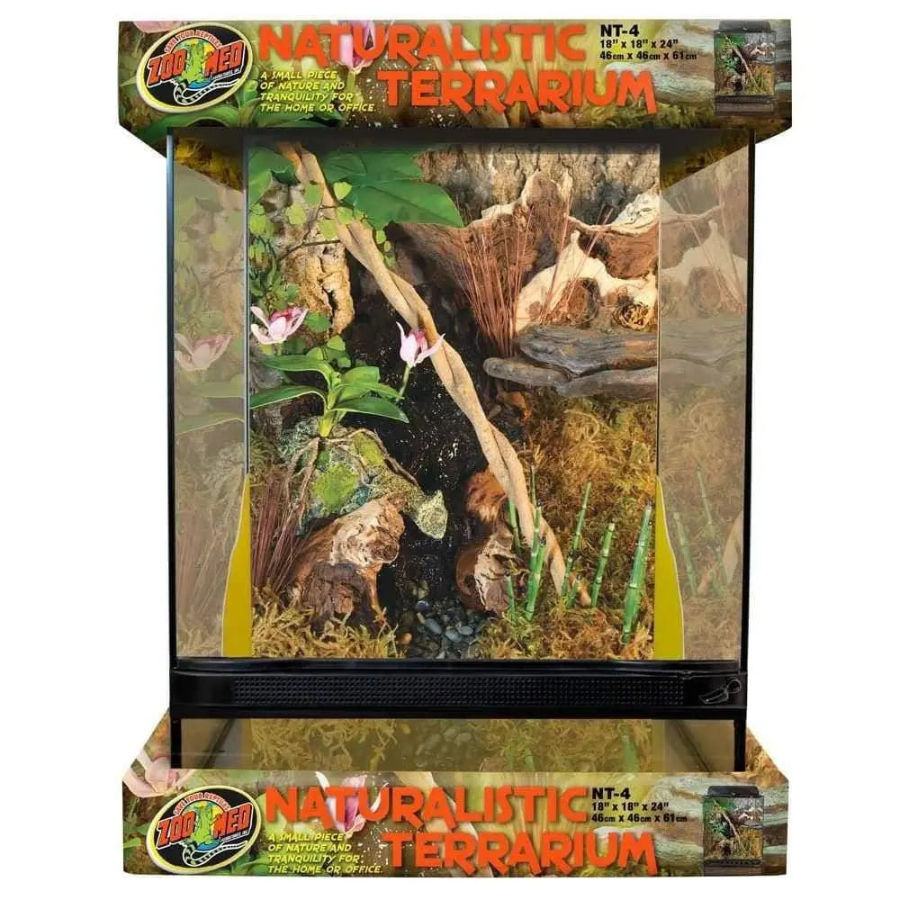 Zoo Med Naturalistic Terrarium Reptile Tank for Breeding Amppibian Crested Gecko 18inx18inx24in Zoo Med Laboratories CPD