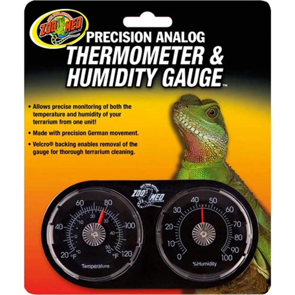 Zoo Med Precision Analog Thermometer & Humidity Gauge Zoo Med Laboratories