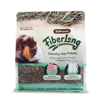 ZuPreem FiberLong Timothy Hay Pellets Dry Guinea Pig Food 4.375 lb ZuPreem