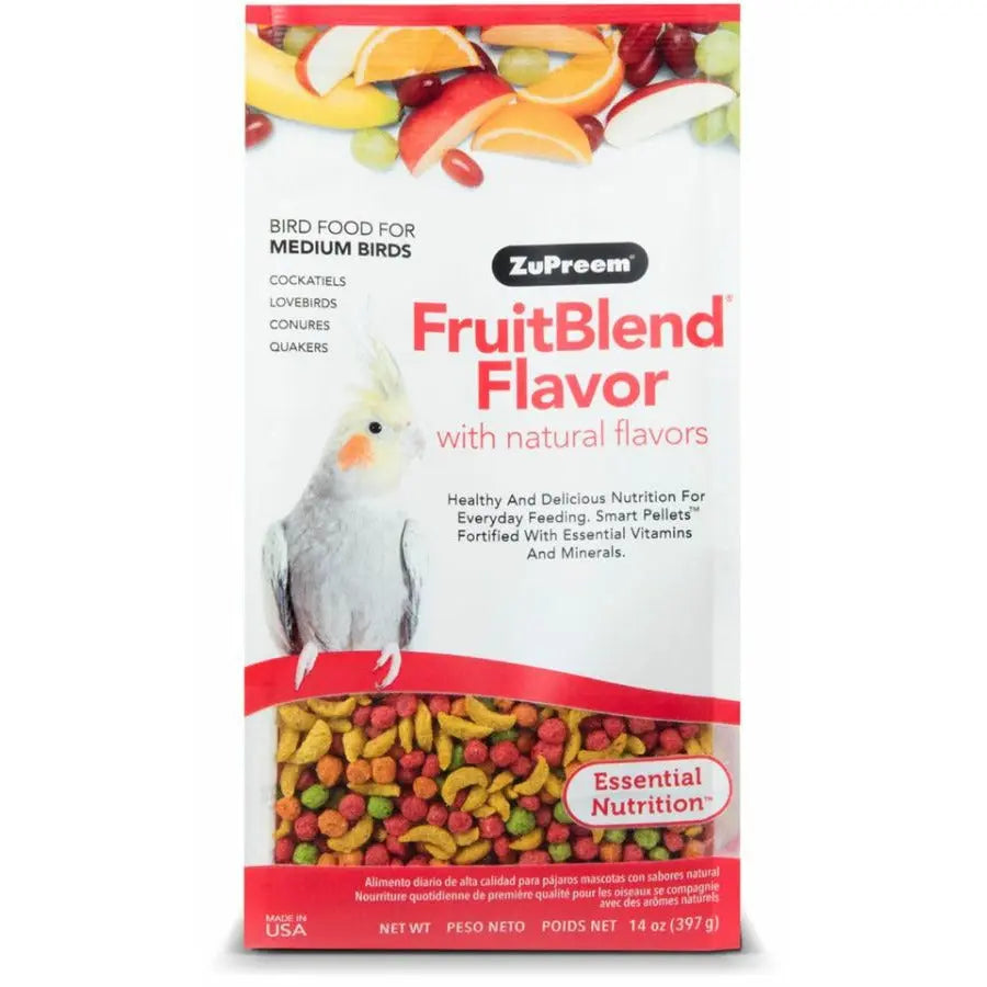 ZuPreem FruitBlend with Natural Flavor Pelleted Bird Food for Medium Birds ZuPreem