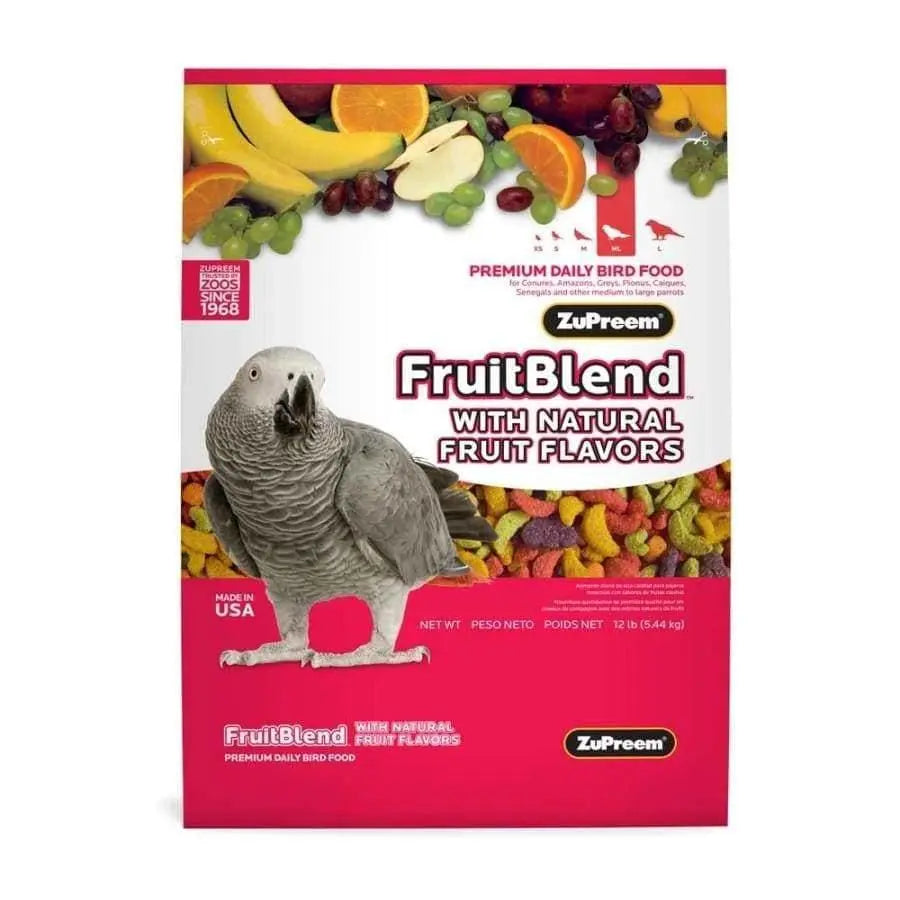 ZuPreem FruitBlend with Natural Flavor Pelleted Bird Food for Parrots and Conures ZuPreem