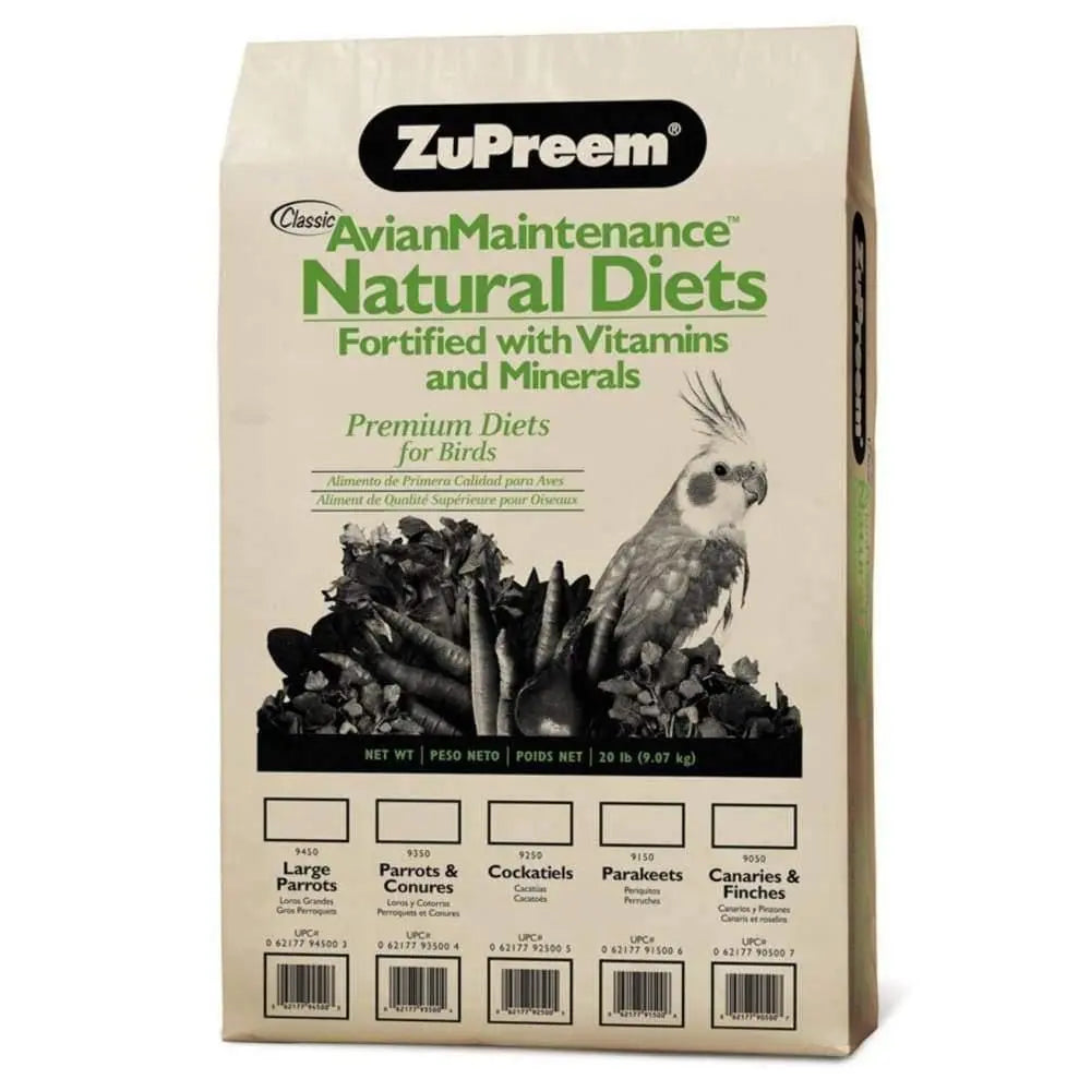 ZuPreem Natural Pelleted Bird Food for Cockatiels 1ea/20 lb ZuPreem