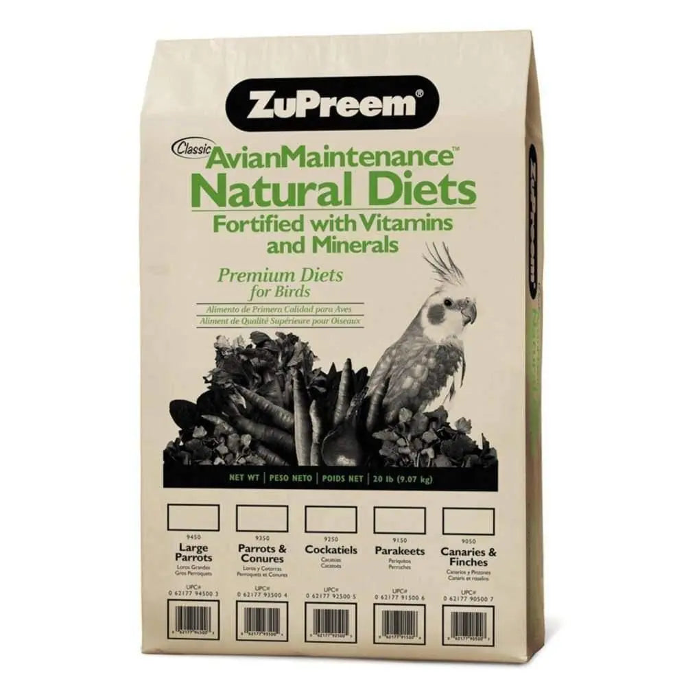 ZuPreem Natural Pelleted Bird Food for Parrots and Conures 1ea/20 lb ZuPreem