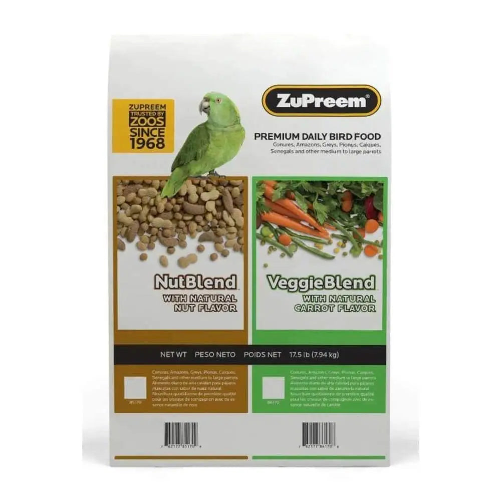 ZuPreem NutBlend with Natural Nut Flavor Pelleted Bird Food for Parrots and Conures ZuPreem