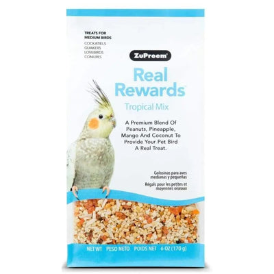 ZuPreem Real Rewards Tropical Mix Treats for Medium Birds 1ea/6 oz ZuPreem