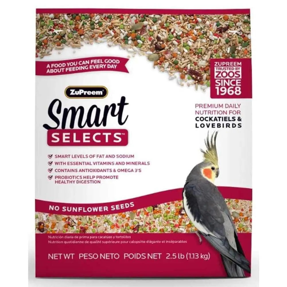 ZuPreem Smart Selects Bird Food for Cockatiels and Lovebirds 1ea/2.5 lb ZuPreem
