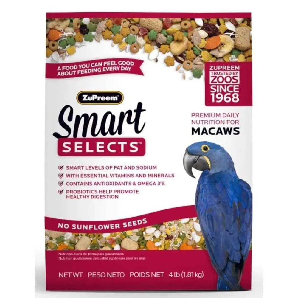 ZuPreem Smart Selects Bird Food for Macaws 1ea/4 lb ZuPreem
