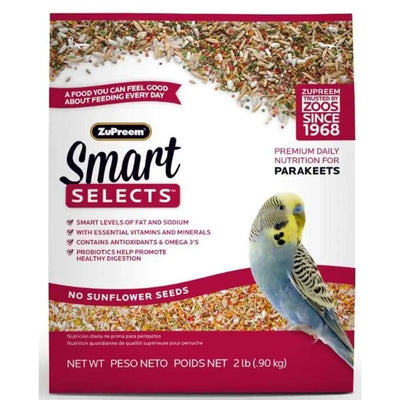 ZuPreem Smart Selects Bird Food for Parakeet 1ea/2 lb ZuPreem