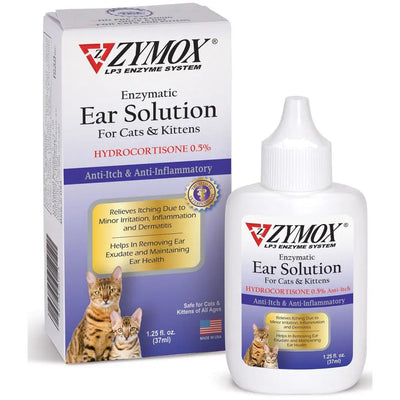 Zymox Enzymatic Ear Solution 0.5% Hydrocortisone for Cats & Kittens 1.25 oz Zymox®