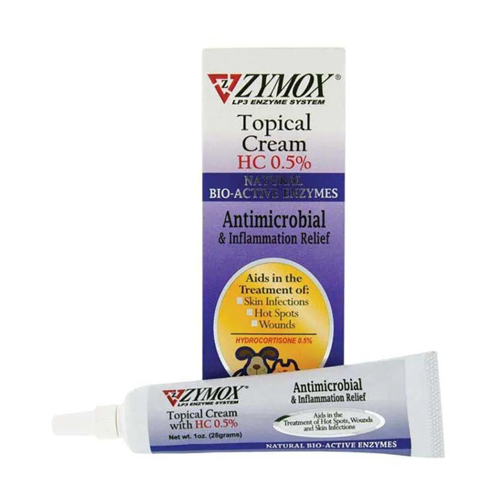Zymox® Topical Cream with 0.5% Hydrocortisone for Hot Spots & Skin Infections for Cat & Dog 1 Oz Zymox®